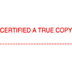 XSTAMPER - 1 COLOUR - TITLES A-C 1541 Certified A True Copy Red