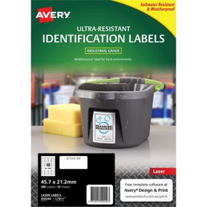 Avery L7911 Ultra Heavy Duty Industrial Labels White 959240 (Pack of 10)