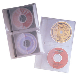 FELLOWES BINDER SHEET CD PACK 3.5 Inch - 2 Capacity Per Sheet, Pk10