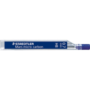 Staedtler 250 Mars Micro Carbon Mechanical Pencil Leads 0.7mm - HB, Tube of 12
