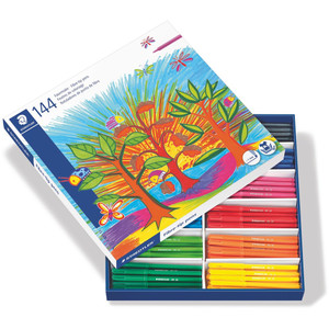 Staedtler 325 Noris Fibre Tipped Marker Pens, Assorted Class Pack of 144