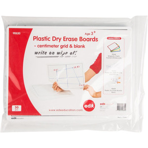 CENTIMETER GRID PLASTIC DRY ERASE BOARD SET 30 COV *** While Stocks Last ***