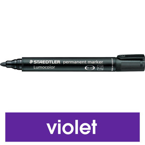 Staedtler 352 Lumocolor Permanent Marker 2.0mm Bullet Tip - Violet, Box of 10