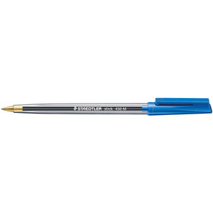 STAEDTLER STICK PEN MED BLUE 430M3