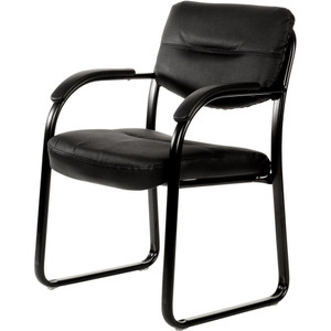 YS DESIGN CORKMAN CLIENT CHAIR Black PU