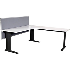 SUMMIT CORNER WORKSTATION Black Frame, 1500x1500x750mm White Top