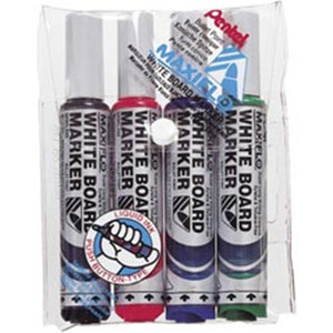 PENTEL MWL5 WHITEBOARD MARKER Maxiflo Bullet Point Wallet/4