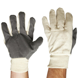 ZIONS COTTON DRILL GLOVE Vinyl Palm