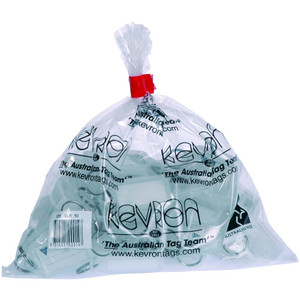 KEVRON ID5 KEY TAGS Natural / Clear , Bag of 50 (See also GP-KEYCLR)