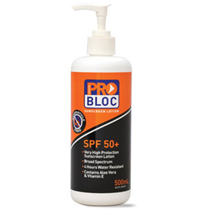 SUNSCREEN PRO-BLOC 50+ Sunscreen 500ml Pump Bottle