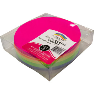 KINDER SHAPES Fluoro Paper Circles 180mm, Pk500