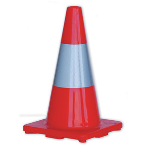 ZIONS GENERAL SAFETY EQUIPMENT TRAFFIC CONES REFLECTIVE (150mm HiVis Tape, 450mm Orange)