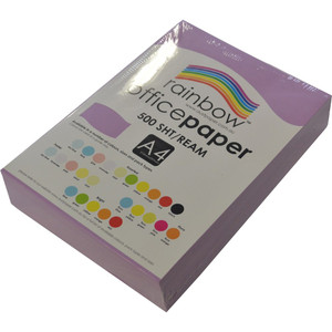 RAINBOW OFFICE PAPER A4 80GSM Lavender Ream of 500