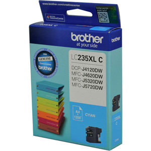 BROTHER LC-235XL ORIGINAL CYAN INK CARTRIDGE 1.2K Suits Brother DCP J4120DW / MFC J4620DW / MFC J5320DW / MFC J5720DW