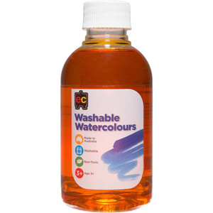 EC WASHABLE WATERCOLOUR PAINTS 250ml Yellow