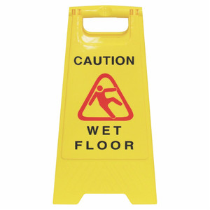 CLEANLINK SAFETY SIGN Wet Floor Yellow