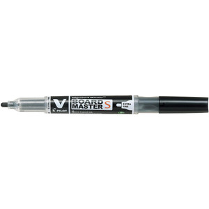 PILOT BEGREEN V MASTER S Whiteboard Marker Black 1.3mm, Pk10 WBMA-VS-EF-BG