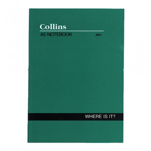 COLLINS WHERE IS IT NOTEBOOK A5 937 120Pg A-Z - Green