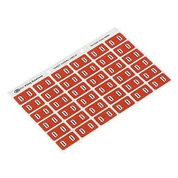 AVERY ALPHABETICAL 'D' SIDE TAB COLOUR CODING LABELS 25 x 38 mm, 180/Pack