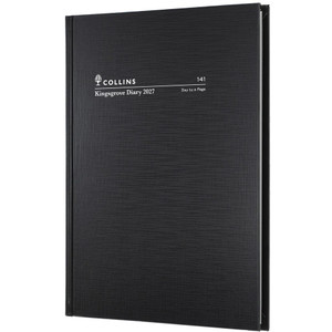 KINGSGROVE A4 1 DAY DIARY BLK 141P99 BLACK (Pre-Order Now for 2027) ** ETA 30/9/2026 **