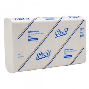 SCOTT OPTIMUM HAND TOWEL 30.5cm x 21cm, 150's, Ctn16