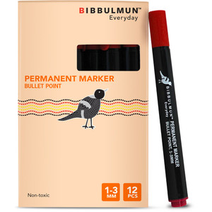 BIBBULMUN PERMANENT MARKER Bullet Red