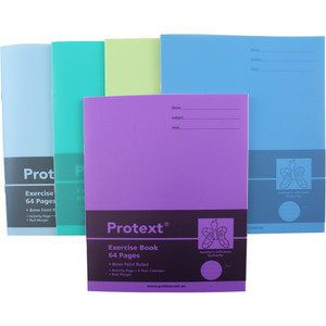 PROTEXT EXRCISE BOOK 225X175MM 8mm Ruled 64pgs, Butterfly
