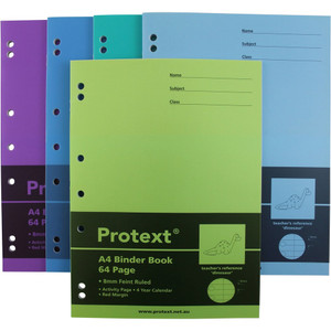 PROTEXT BINDER BOOK A4 8mm Ruled 64pgs - Dinosaur