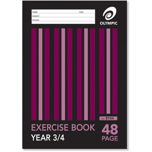 OLYMPIC EXERCISE BOOKS A4 48Pg Yr3/4 QLD Ruling - EY34-