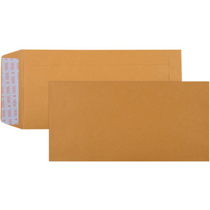 CUMBERLAND POCKET ENVELOPES GOLD KRAFT 220x110mm Zip Seal DL (Box of 500)