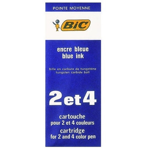 BIC 2/4 COL REFILLS BLUE 2091