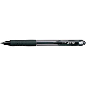 UNIBALL SN100 LAKNOCK RETRACT 1.0 MED BLACK PEN SN100MBK