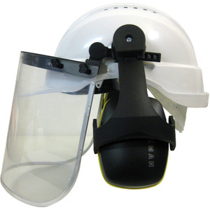 MAXISAFE HARD HAT ACCESSORIES Helmet W/ Clear Visor & Muff