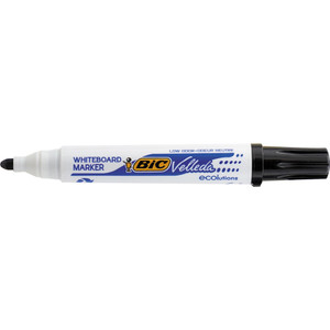 BIC WHITEBOARD 1701 ECO MARKER Black, Bullet Tip Pack of 12