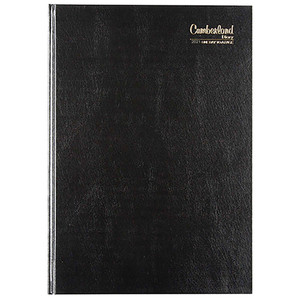 CUMBERLAND BUSINESS DIARY A4, 2 Page to a Day 1/4Hr Appointments Black (2024)