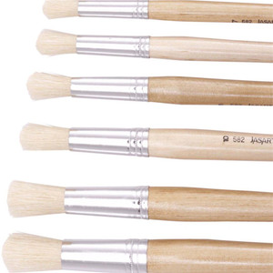 Jasart Hog Bristle Series 582 Round Brushes Size 2 Pack of 12