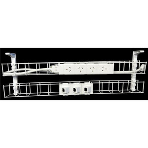 RAPID CABLE MANAGEMENT Dual Basket 650mm 4GPO + 3Data 1.5m Interconnecting Lead