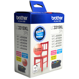 BROTHER LC3319XL INKJET CART COLOUR VALUE PACK 1.5K EACH Suits Brother MFC J5330DW / J5730DW / J6530DW / J6730DW / J6930DW