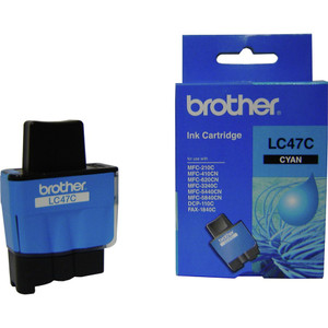 BROTHER LC-47C ORIGINAL CYAN INK 400 PAGE YIELD Suits DCP-110C / 115C / 120C / MFC210C / 215C / 410CN / 425CN / 620CN / 640CW / 3240C / 5440CN / 5840CN FAX 1840