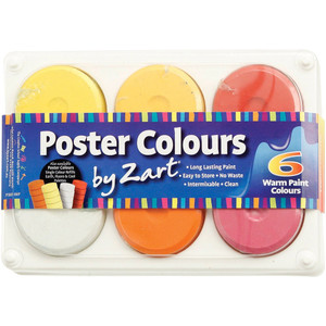 ZART PAINT WARM PAINT COLOURS Pack of 6 PT880-WP