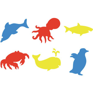 EC STENCIL Sea Life 190x190mm 6s