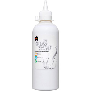 UV GLOW PAINT 500ML WHITE