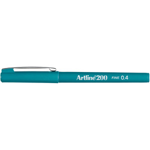 ARTLINE 200 FINELINER PENS 0.4mm Dark Green Pack of 12