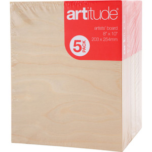 Artitude Board 8x10 Inch Thick Edge Pack of 5