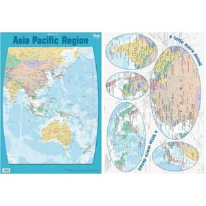 ASIA PACIFIC REGION DOUBLE SIDED WALL CHART *** While Stocks Last ***