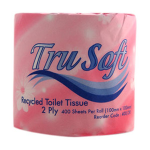 TRUSOFT 2 PLY 400 SHEET TOILET ROLL RECYCLED 48 Rolls