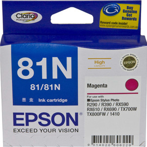 EPSON 81N ORIGINAL HIGH YIELD MAGENTA INK CARTRIDGE Suits R290 / R390 / RX590 / RX610 / RX690