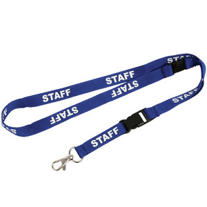 REXEL PRE PRINTED LANYARD Staff Blue (Pack of 5)