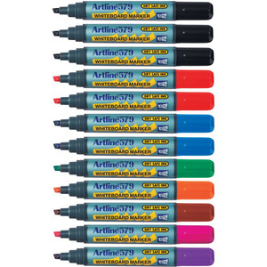 ARTLINE 519/579 DRYSAFE WHITEBOARD MARKER Chisel Assorted Bx12