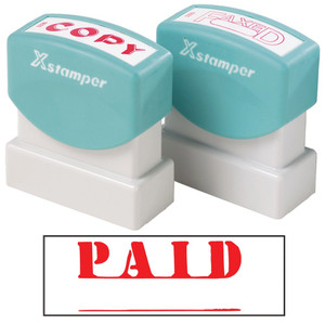 XSTAMPER - 1 COLOUR - TITLES P-Q 1221 Paid Red